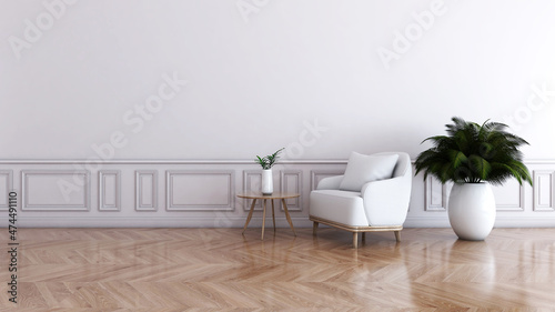 Fototapeta Naklejka Na Ścianę i Meble -  Room interior with Wall Background. 3D rendering ,3D illustration	
