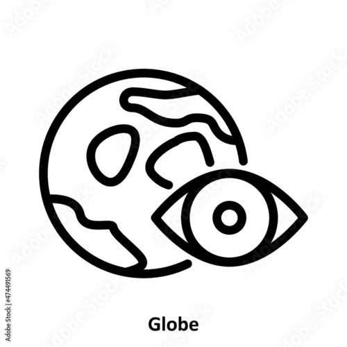 Globe. simple icon design, best used for banner, flayer, or web application. Editable stroke with EPS 10 file format