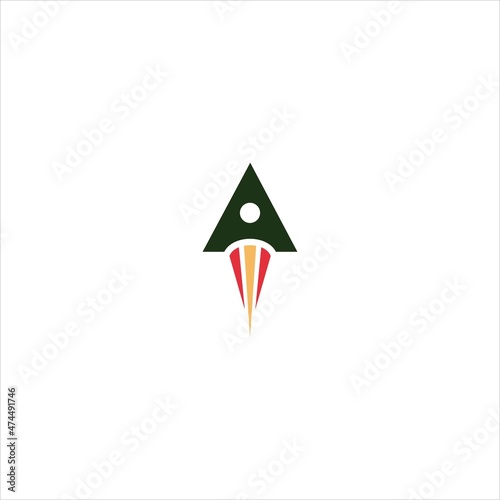 Free Download letter a logo vector template rocket - GFXLoad
