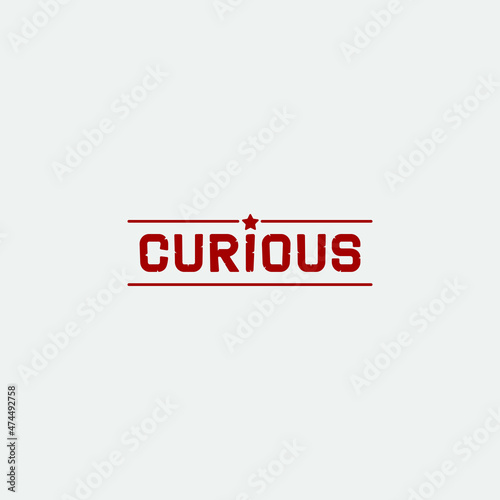 Curious text or logotype with custom font