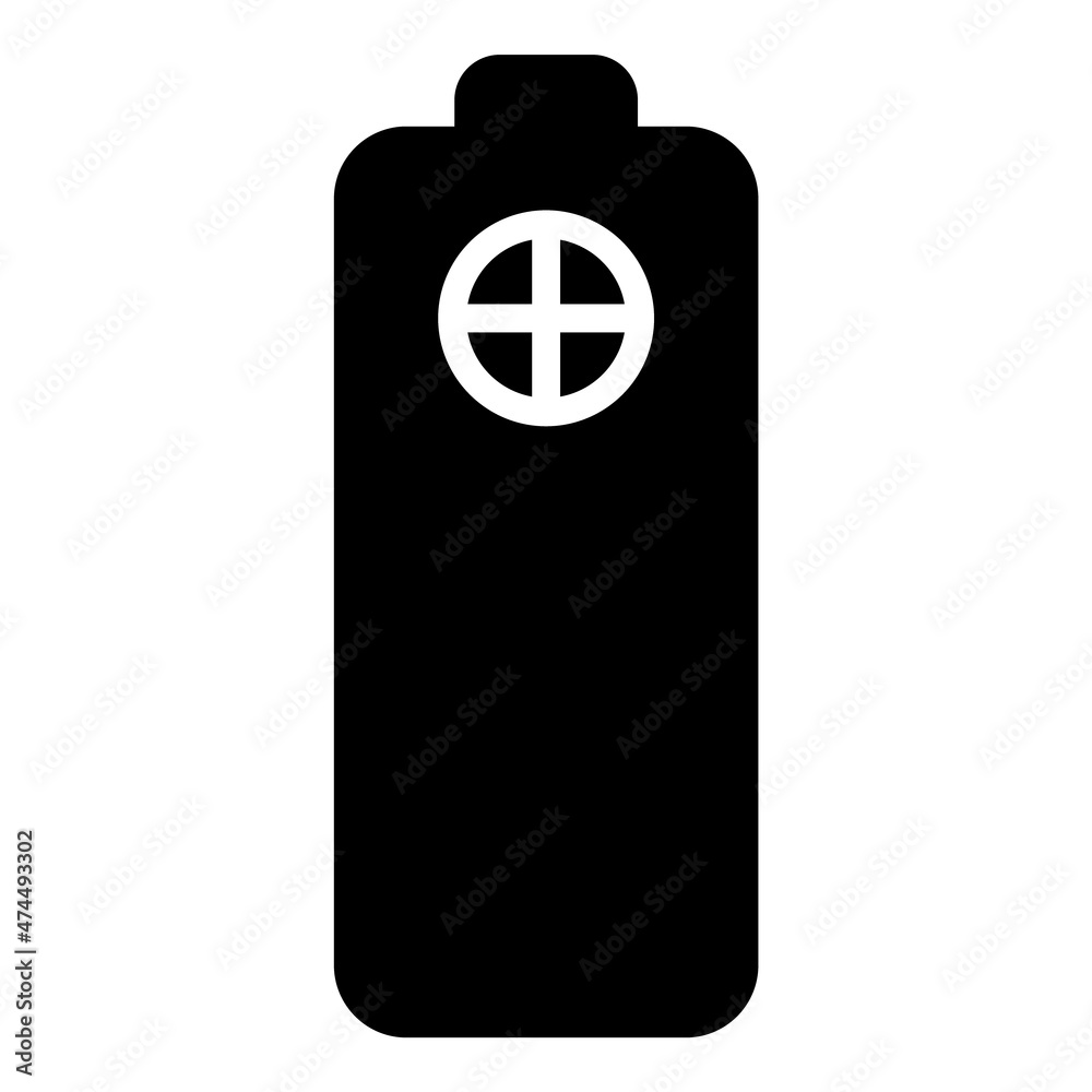 Obraz premium Power Battery Flat Icon Isolated On White Background