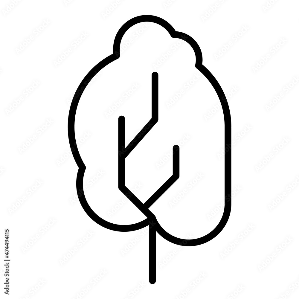 Summer Leaf Tree Flat Icon Isolated On White Background Summer Leaf Tree Flat Icon Isolated On White Background