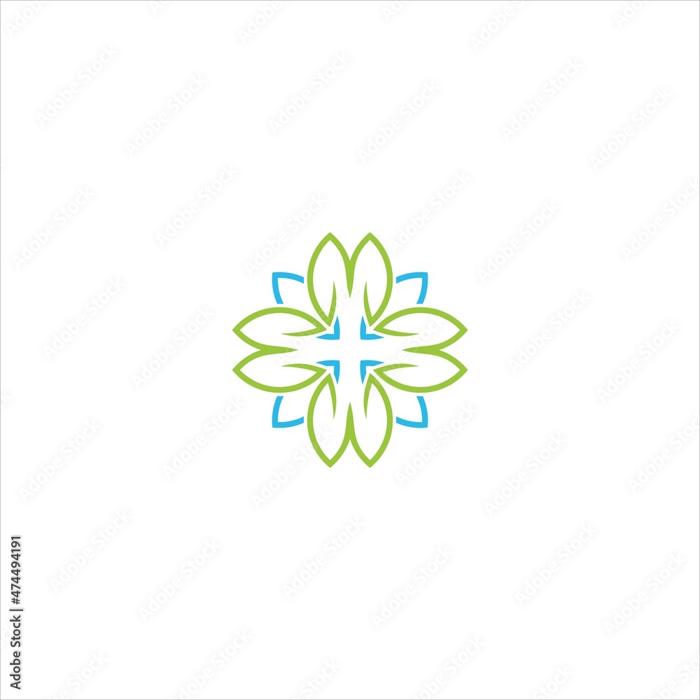 plus logo vector template leaf plus logo vector template leaf