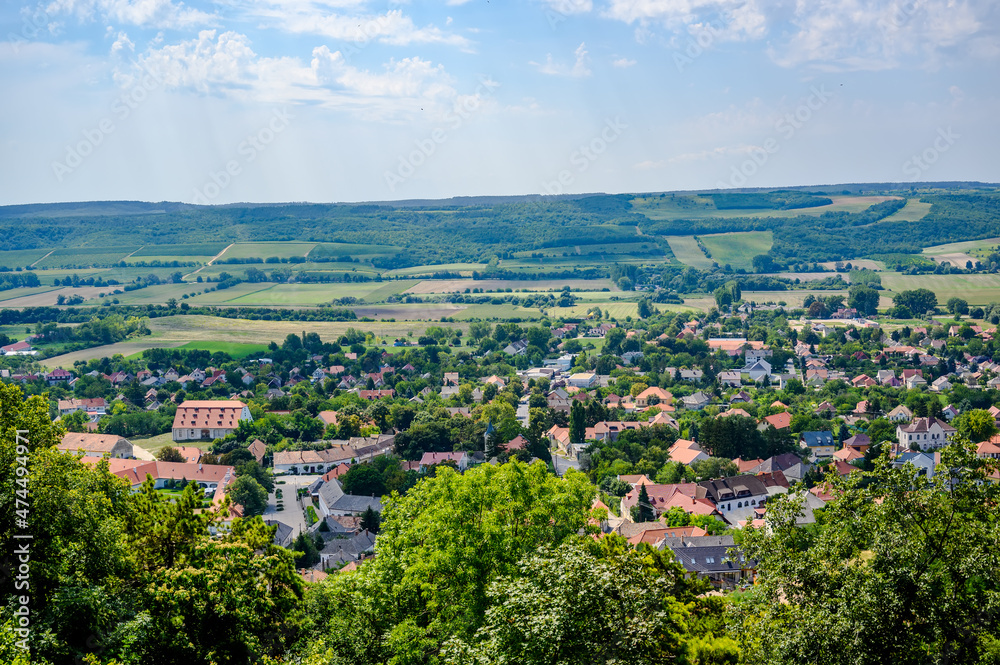 Landscape view on Pannonhalma from the Benedictine abbey