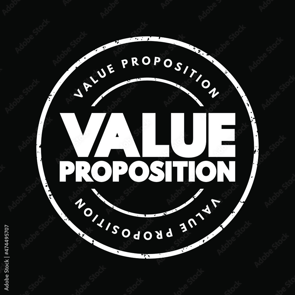 Fototapeta premium Value Proposition text stamp, concept background