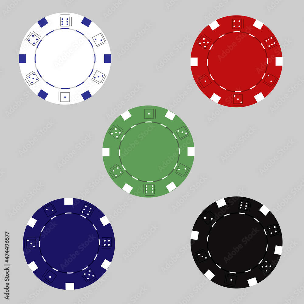 poker chips on a gray background poker chips on a gray background