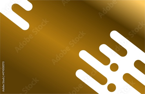 White Fluid Isolated Gold Background