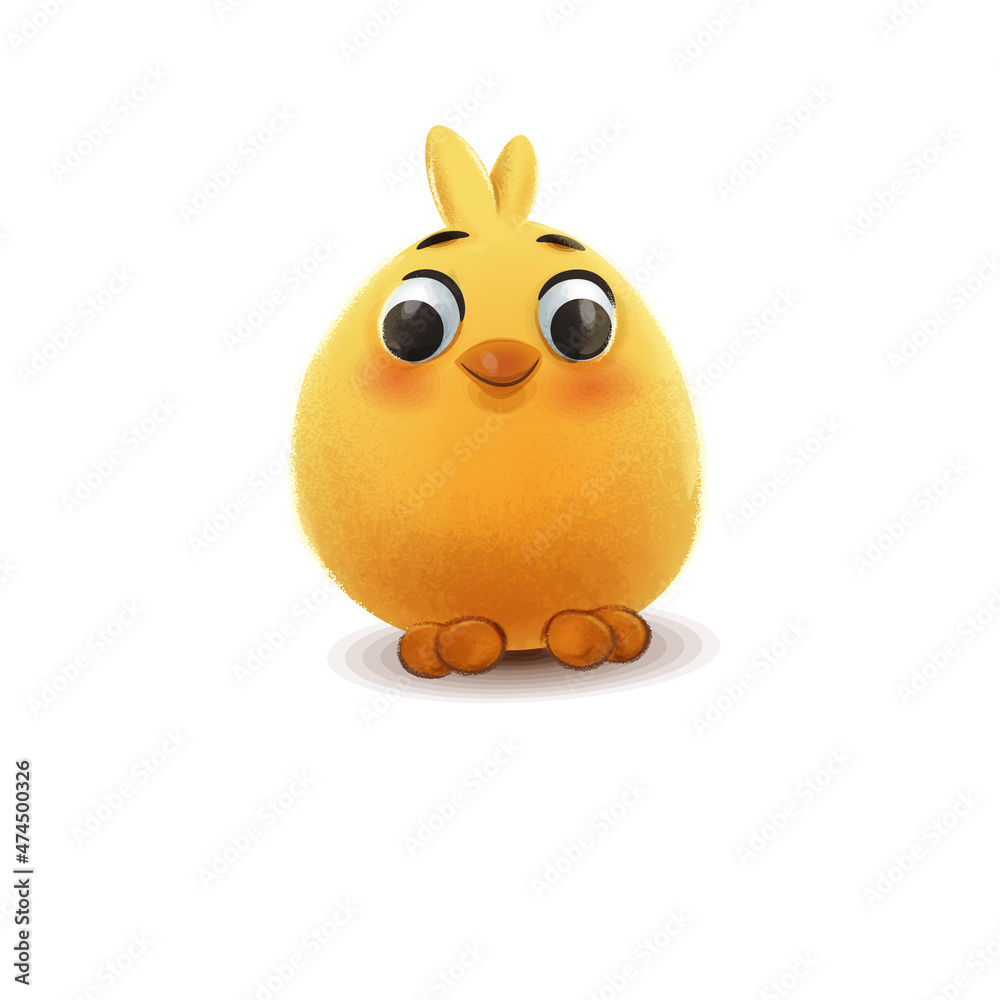 cute chick isolated on white background cute chick isolated on white background
