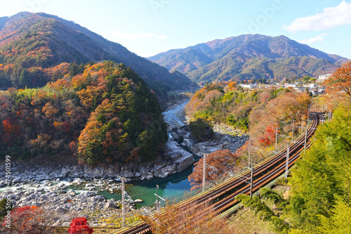 秋の上松町寝覚めの床 photo