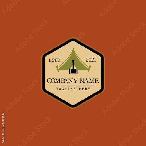 Free Download tent vintage company illustration logo design - GFXLoad