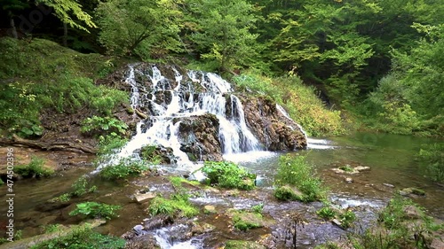 Cascade waterfalls. Travel in Bulgaria. Dokuzak waterfall photo