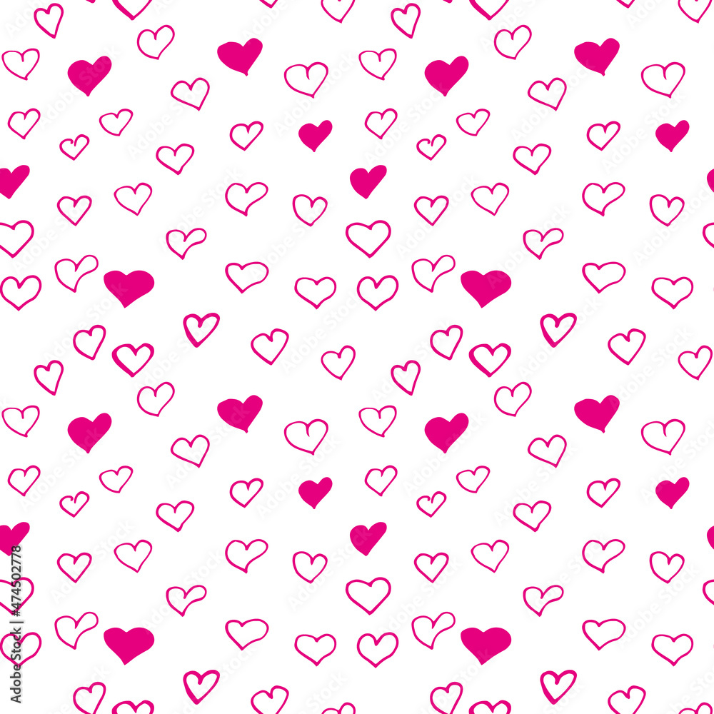 heart seamless pattern hand drawn doodle. vector, minimalism. textiles, wrapping paper, background, wallpaper. love, valentine day. heart seamless pattern hand drawn doodle. vector, minimalism. textiles, wrapping paper, background, wallpaper. love, valentine day.