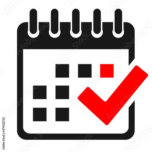 Holiday date in calendar vector icon