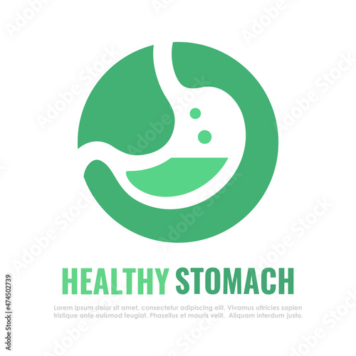 Healthy stomach vector logo