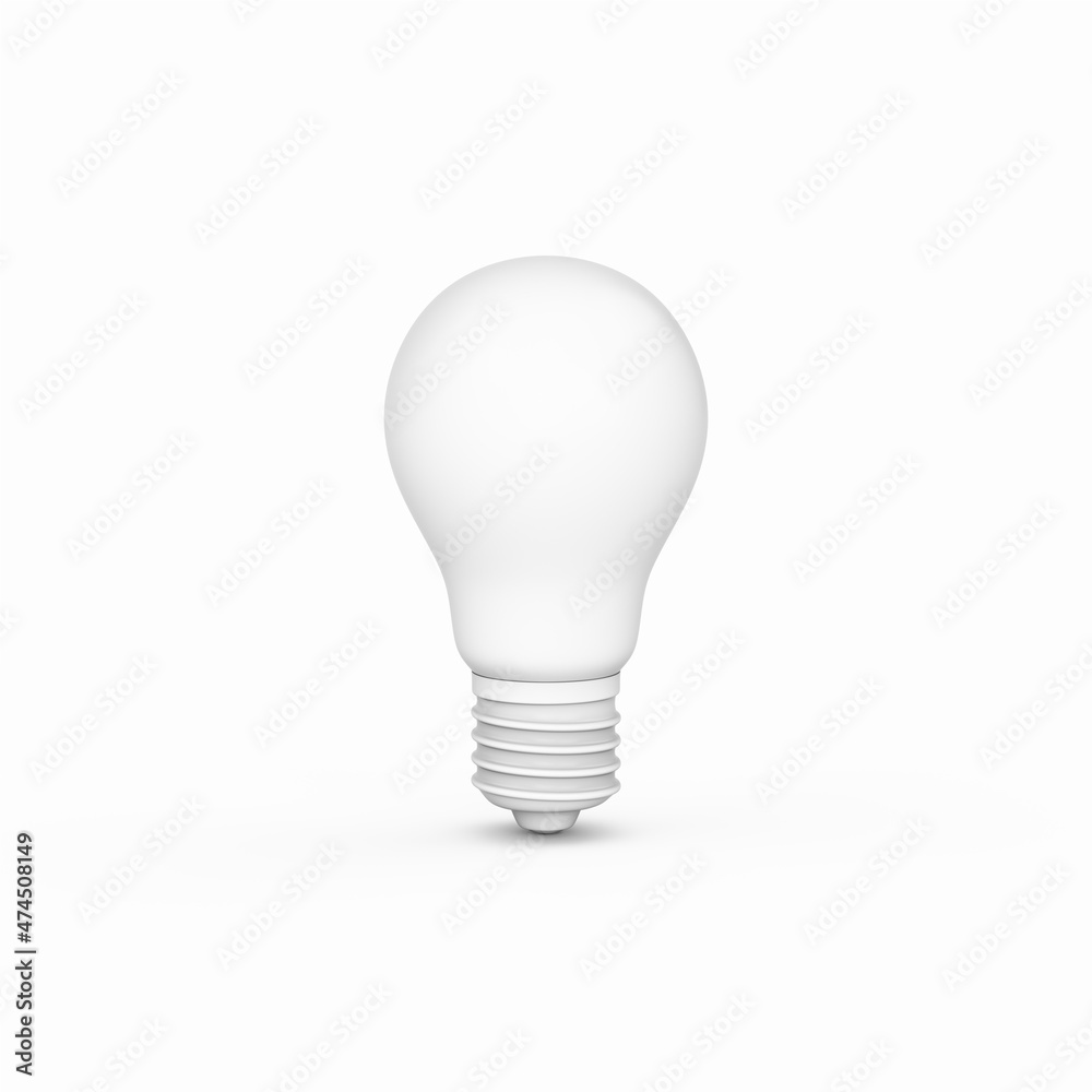 3D Rendering Blank Light Bulb isolated on white background 3D Rendering Blank Light Bulb isolated on white background