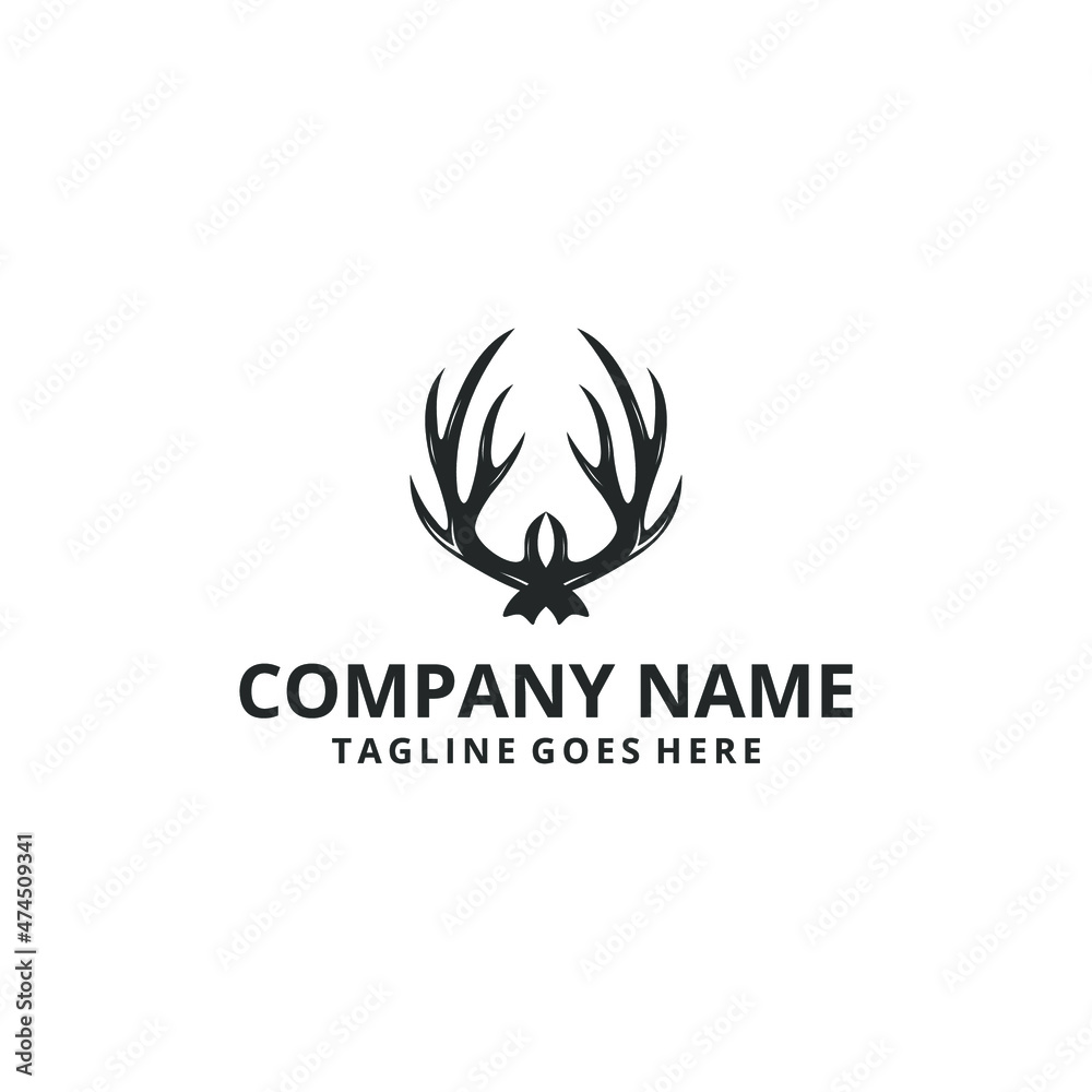 Graphic design illustration Symbol Deer Antler Logo Template Illustration Design Graphic design illustration Symbol Deer Antler Logo Template Illustration Design