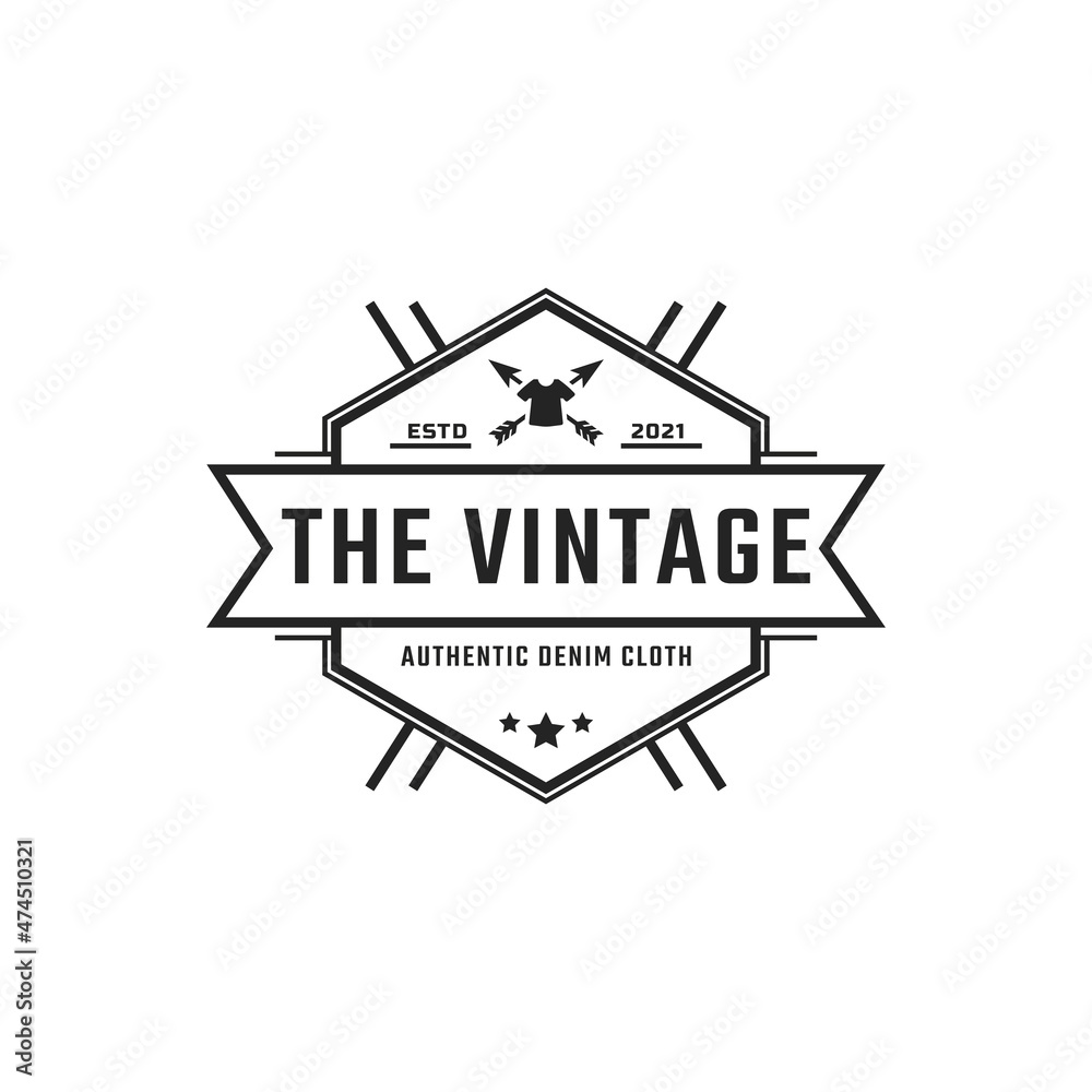 Classic Vintage Retro Label Badge for Clothing Apparel Logo Emblem Design Template Element