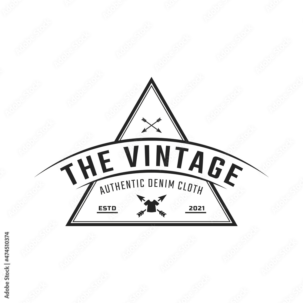 Classic Vintage Retro Label Badge for Clothing Apparel Logo Emblem Design Template Element