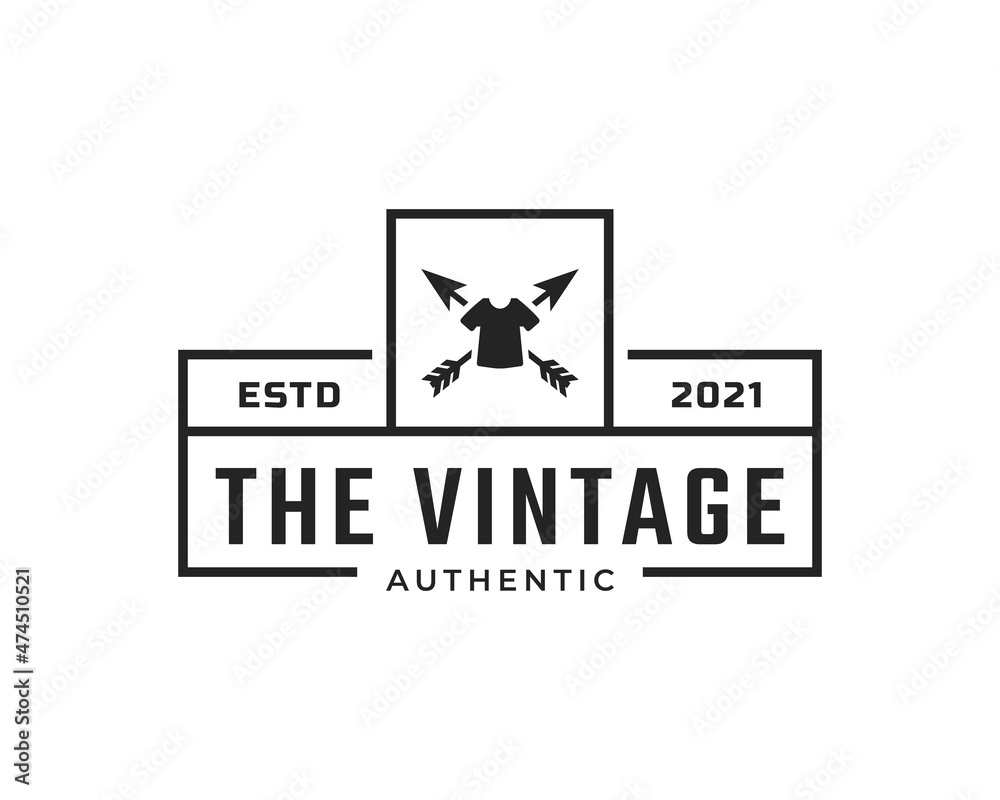 Classic Vintage Retro Label Badge for Clothing Apparel Logo Emblem Design Template Element