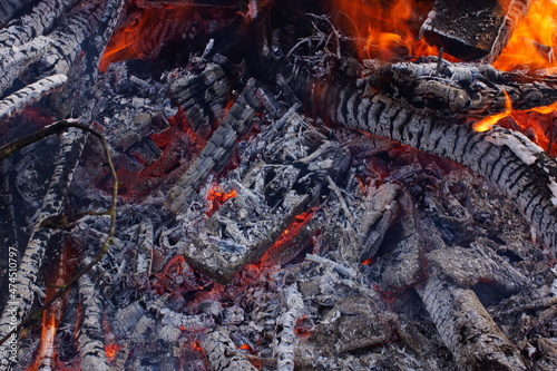 close up of fire