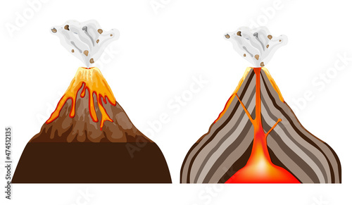 volcano erupting