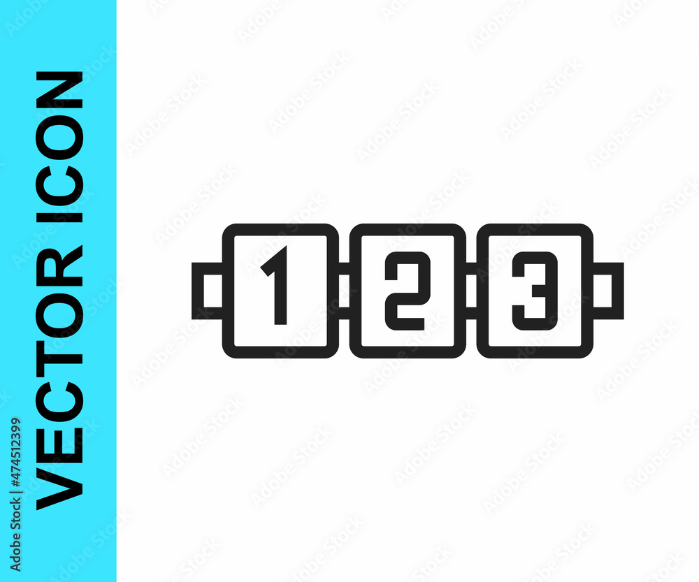 Black line Education logic game for preschool kids icon isolated on white background. Kids activity sheet. Count the number of cubes. Vector Black line Education logic game for preschool kids icon isolated on white background. Kids activity sheet. Count the number of cubes. Vector