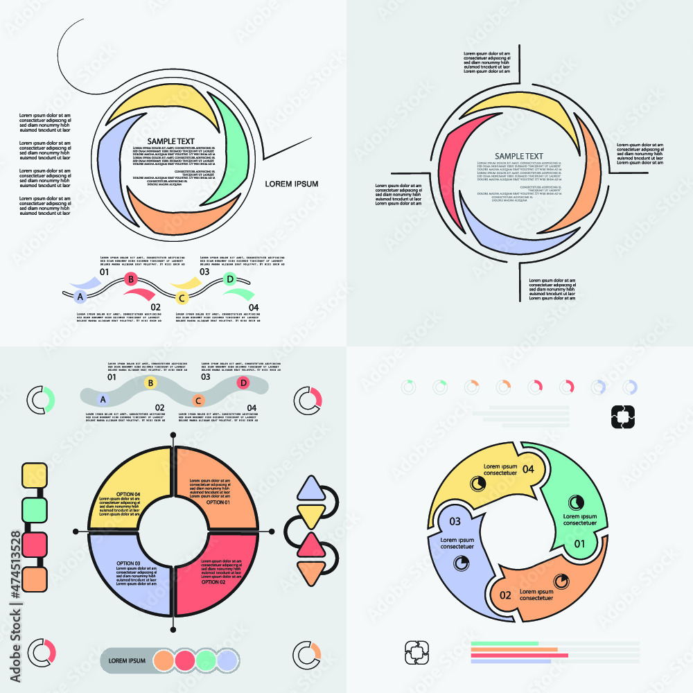 Naklejka premium Elements for business data visualization, Modern infographic design