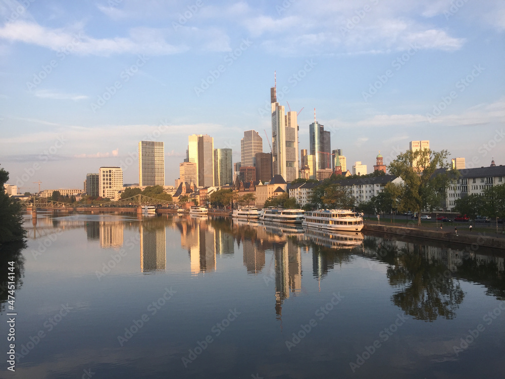 skyline of Frankfurt am Main with river Main skyline of Frankfurt am Main with river Main