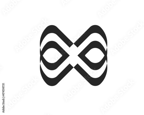infinity loop break logo design template vector illustration