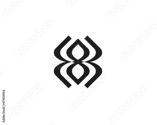 abstract logo design spider template vector illustration