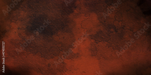 Rusty metal texture wall dark scary. Dark cement for background. Horrible wall full of scratches. School Background color texture Old paper Vintage Banner Graphics Dark background © MdLothfor