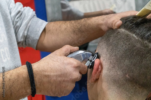 Shaving in a Barber Shop
