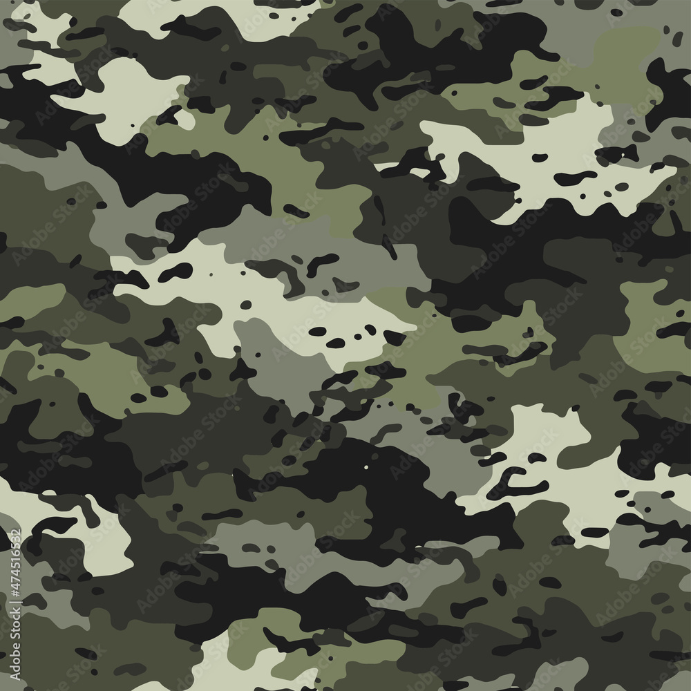 Full seamless camouflage texture skin pattern vector for military textile. Usable for Jacket Pants Shirt and Shorts. Dirty army camo masking design for hunting fabric print and wallpaper. Full seamless camouflage texture skin pattern vector for military textile. Usable for Jacket Pants Shirt and Shorts. Dirty army camo masking design for hunting fabric print and wallpaper.