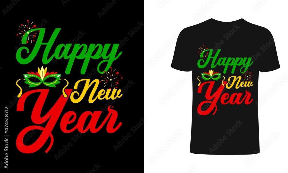 Happy new year lettering. handwritten typography vector design template Happy new year lettering. handwritten typography vector design template