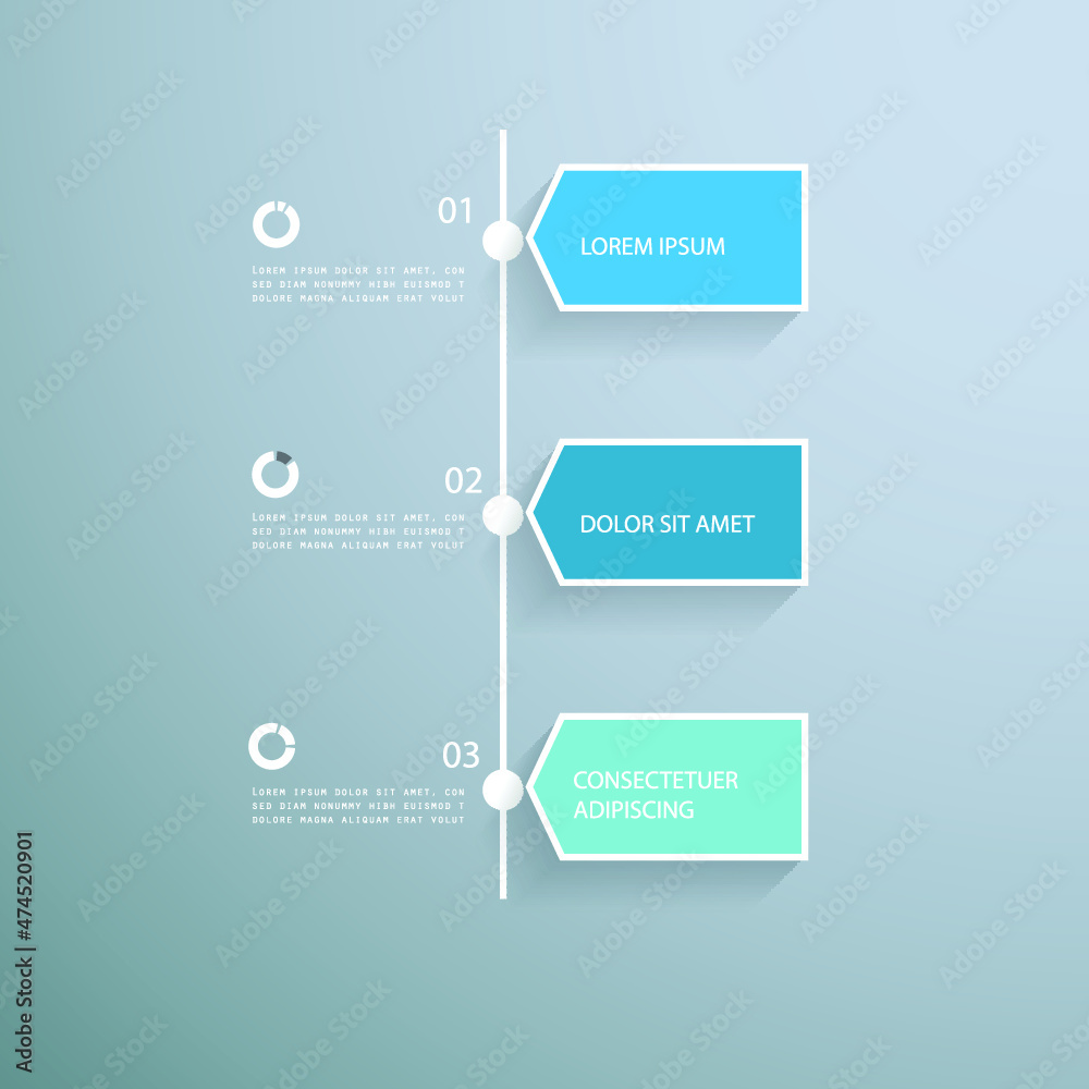 Fototapeta premium Elements for business data visualization, Modern infographic design