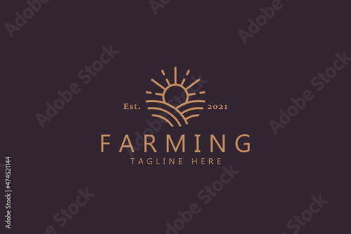 Sun and Agriculture Premium Quality Logo
