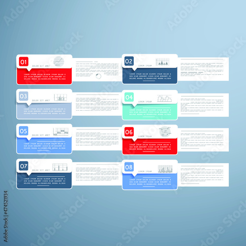Elements for business data visualization, Modern infographic design, vector set templates