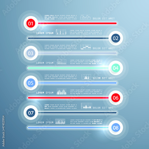 Elements for business data visualization, Modern infographic design, vector set templates