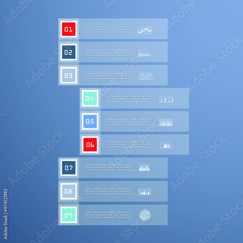 Elements for business data visualization, Modern infographic design, vector set templates