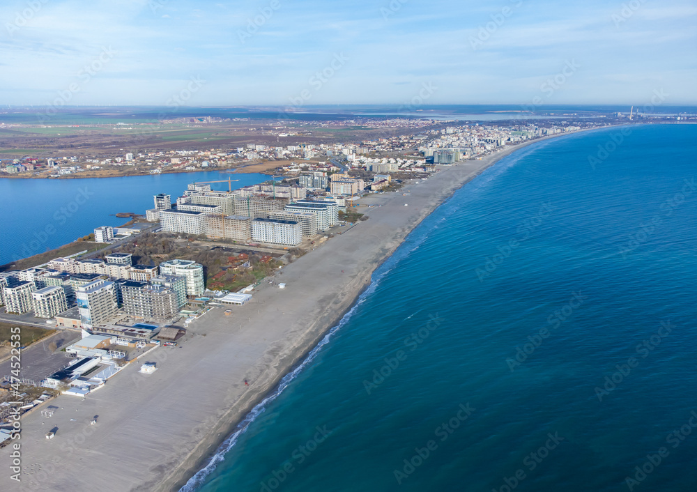 Mamaia resort - Romania seen from a drone