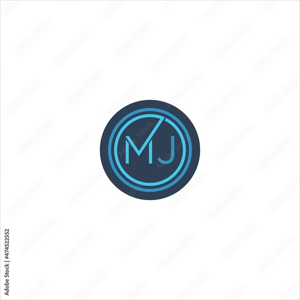letter m j logo vector template emblem letter m j logo vector template emblem