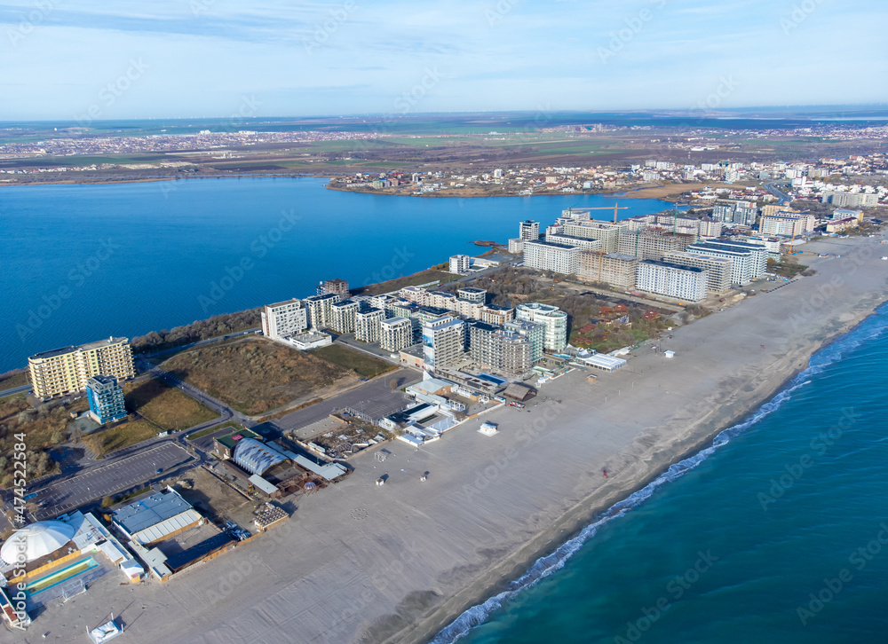Mamaia resort - Romania seen from above in autumn