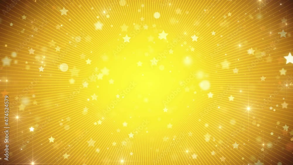 rich yellow gold starburst background loop