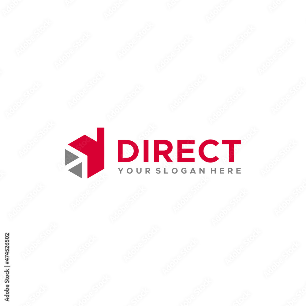 modern DIRECT colourfull geometric art logo design