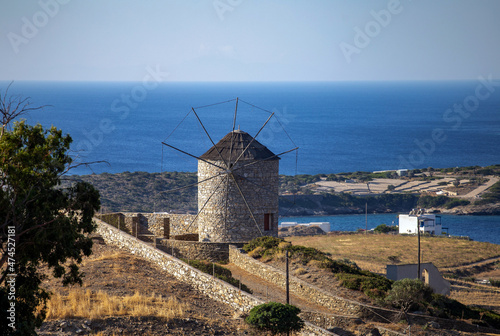 Wind mill in Cyclades, Greece