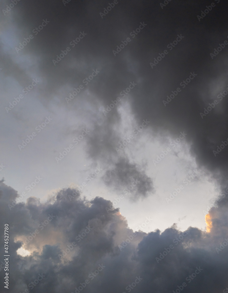 storm clouds over the city