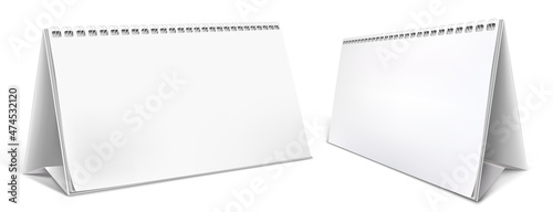 desk calendar set vector realistic eps 10 white