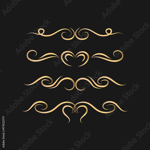 Vector vintage dividers set