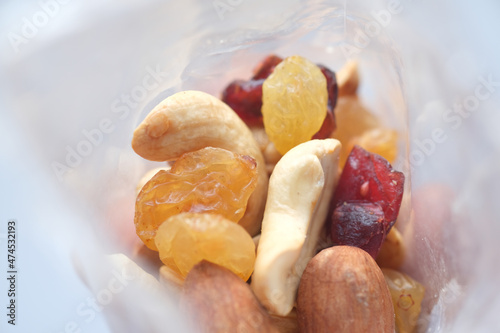  packet of mixed nuts on table 