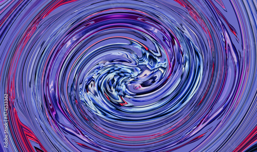 Abstract bright colorful Very Peri background. Creative mood. Art trippy digital backdrop. Purple illustration. Vibrant banner. Template. Water wave effect. Swirl. Marble texture. Whirlpool tunnel.